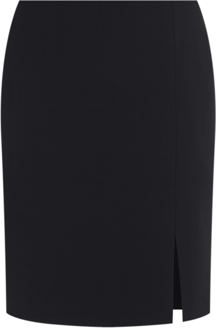 Plus Size Slit-Front Zip-Back Pencil Skirt