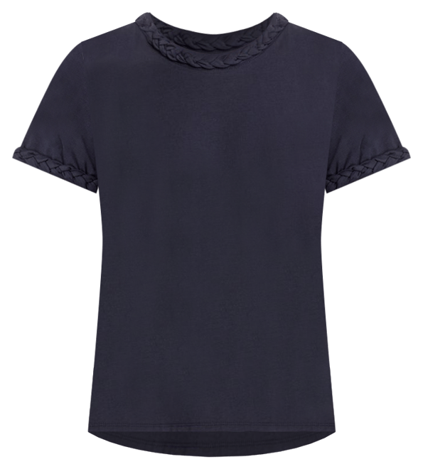 Cinq à Sept Braided Cotton Tee | Bloomingdale's