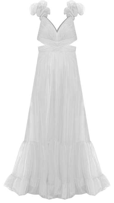 【Mac Duggal】Ruffle Tiered Cut-Out Chiffon Gown 関税送料込 Mac Duggal Ruffle Tiered Cut-Out Chiffon Gown | Bloomingdale's