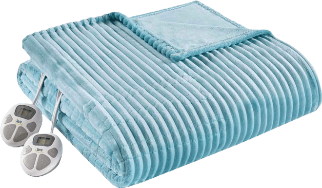 Corded Plush Heated Blanket, Queen