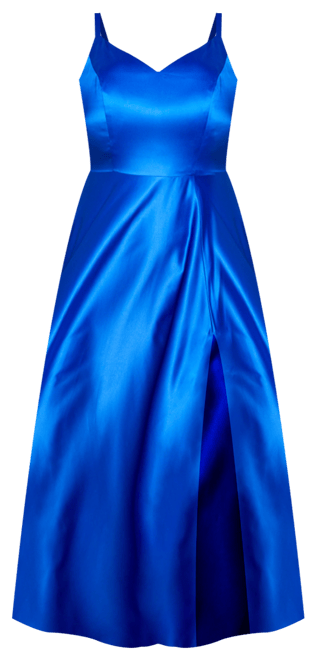 Trendy Plus Size Satin Sleeveless Gown