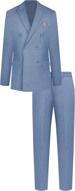 Men's Slim Fit 2-Piece Double Breasted Suit