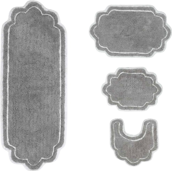 Allure Bathroom 4-Pc. Bath Rug Set