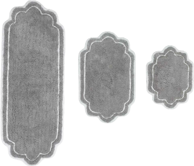 Allure Bathroom 3-Pc. Bath Rug Set