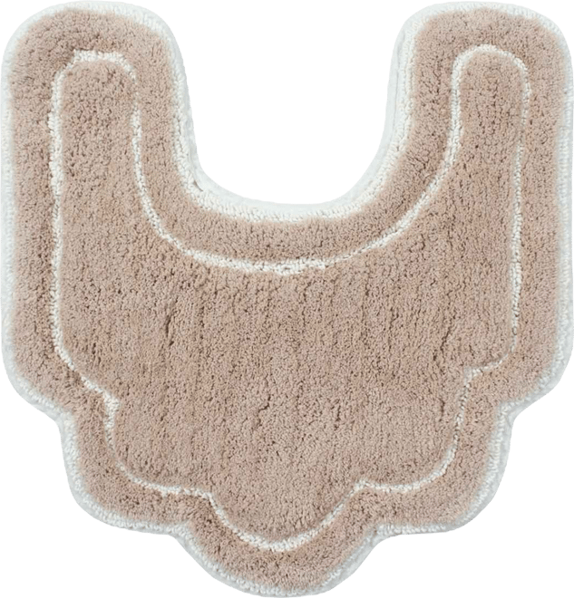 Allure Bathroom U-Shape Contour Toilet Rug, 20" x 20"