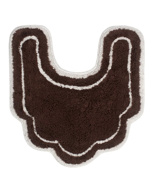Allure Bathroom U-Shape Contour Toilet Rug, 20" x 20"