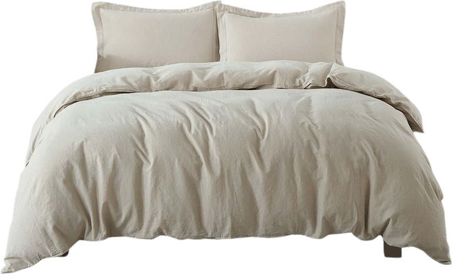 Pre-washed Linen Duvet Cover Set, Full/Queen