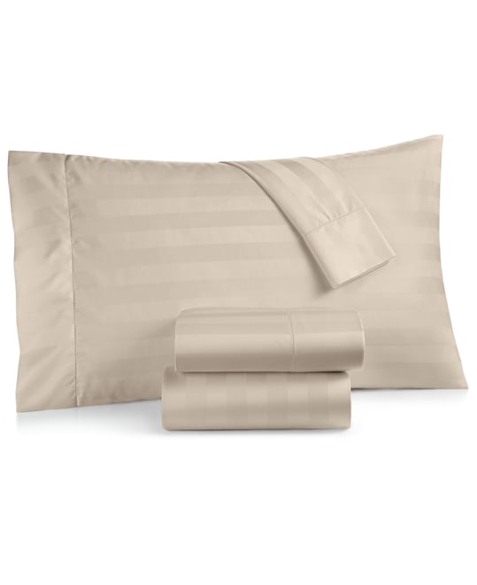1.5" Stripe 550 Thread Count 100% Cotton 4-Pc. Sheet Set, California King, Exclusively at Macy's