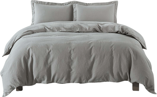 Pre-washed Linen Duvet Cover Set, Full/Queen