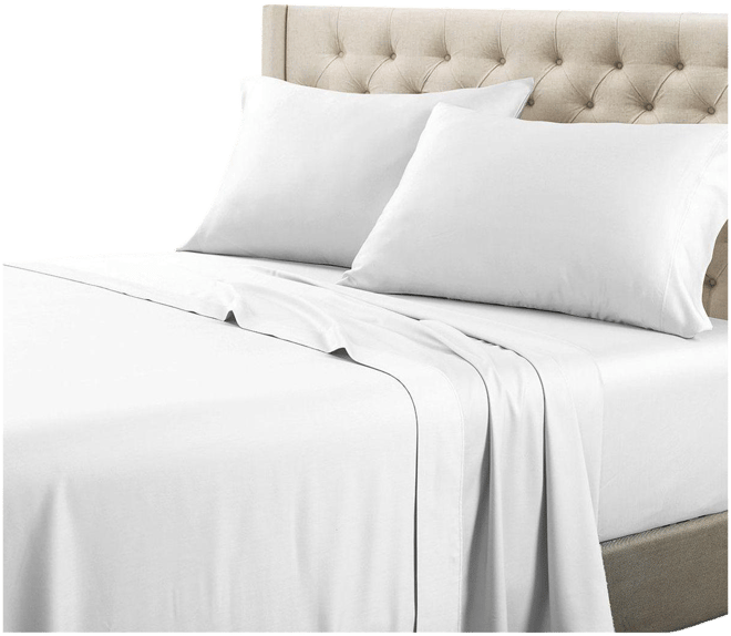 600 Thread Count Solid Cotton Sheets Set, Queen