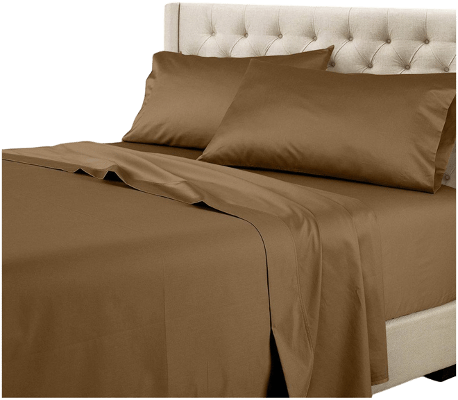 600 Thread Count Solid Cotton Sheets Set, Queen