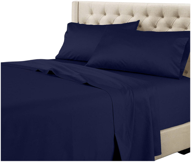 600 Thread Count Solid Cotton Sheets Set, Queen