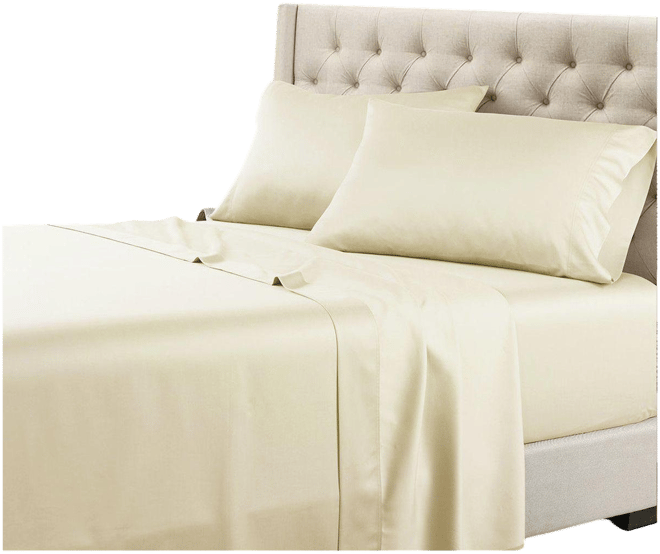 600 Thread Count Solid Cotton Sheets Set, Queen