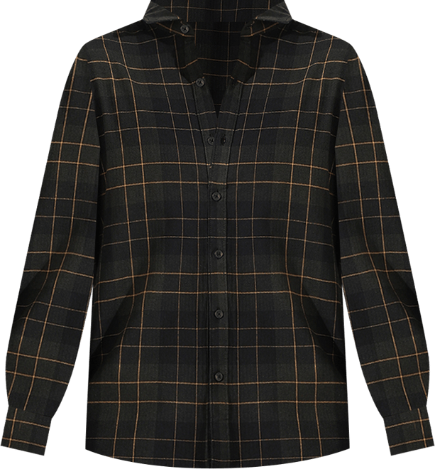 Men's Dark Green Checkered Regular Fit Casual Shirt