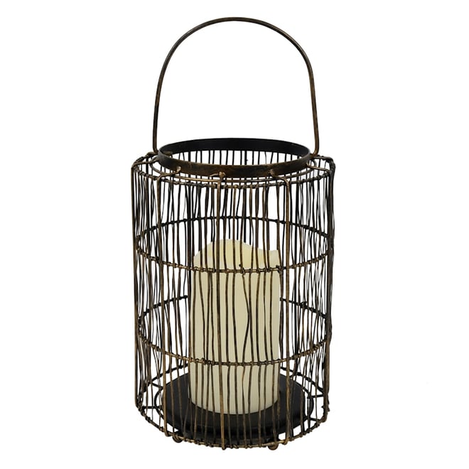 Found Fable Metal Wire Lantern with Candle 9