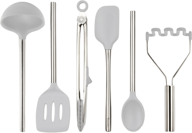 6-Pc. Silicone-Head Kitchen Utensil Set