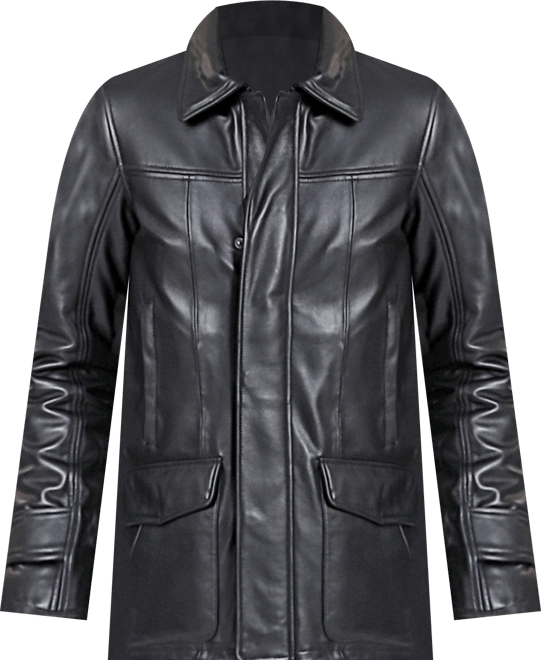 Men Hunter Leather Coat