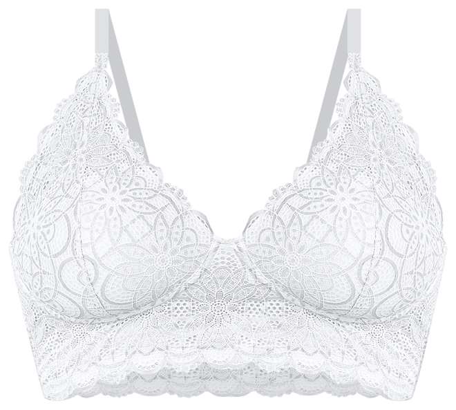 Pure Comfort Lace & Mesh Longline Wireless Bralette DM1188