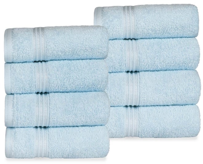 Solid Quick Drying 100% Egyptian Cotton 8-Pc Hand Towel Set