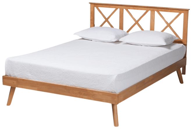 Galvin Modern and Contemporary Queen Size Finished Wood Platform Bed