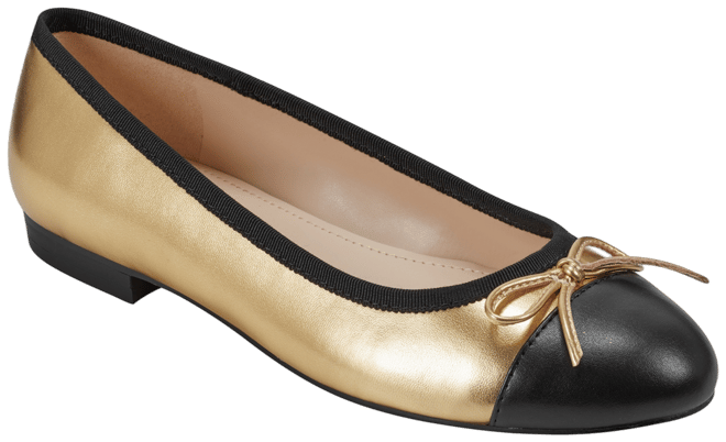 Marc fisher gold hot sale flats