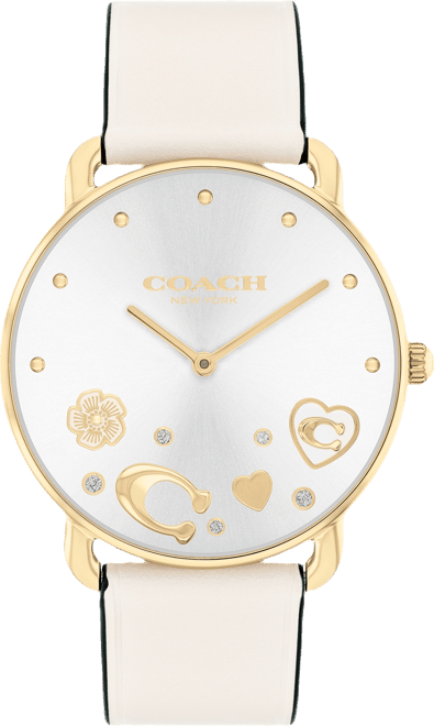 Women's Elliot Chalk Leather Strap Watch 36mm