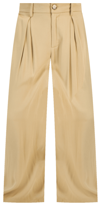 Women's Pleat-Front Wide-Leg Soft Pants