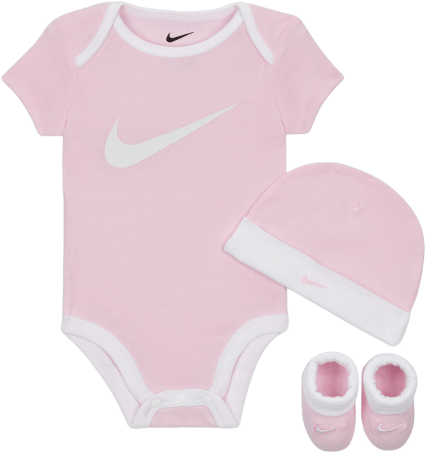 Nike Baby (6-12M) Bodysuit, Hat and Booties Box Set