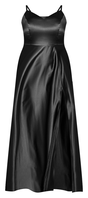 Trendy Plus Size Satin Sleeveless Gown