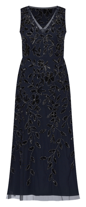 Adrianna Papell Women's Embellished V-Neck Dress - Macy's