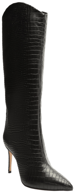 Women's Maryana Crocodile Embossed Knee High Stiletto Leather Boots