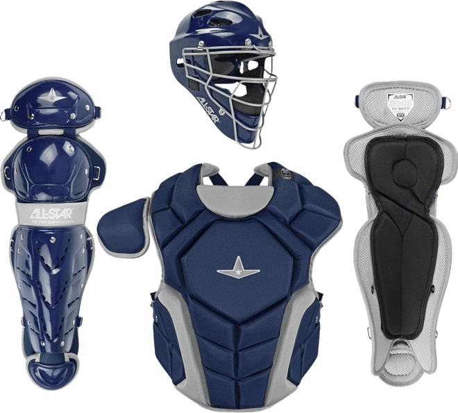 2 Piece Mask Masque De Baseball Catcheur All-Star S7 En Acier Creux – Modèle FM4000 Noir, Neuf Masque Traditionnel All-Star Neuf