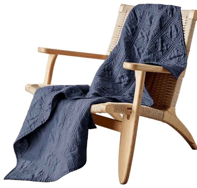 Levtex Washed Linen Reversible Quilted Throw, 50" x 60"