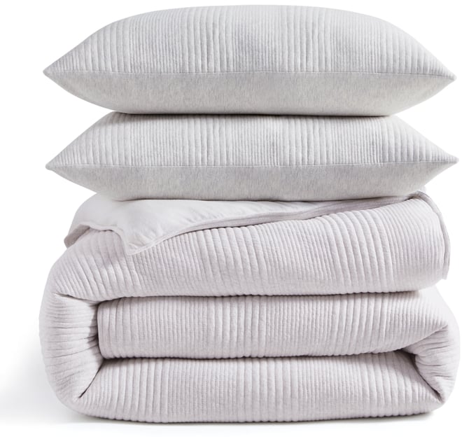 Pure Ribbed Jersey 3-Pc. Comforter Set, King
