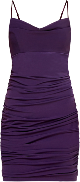 Juniors' Draped-Neck Bodycon Dress