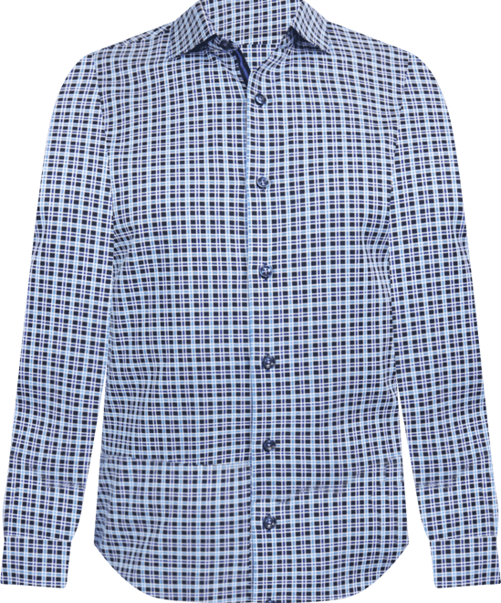 Men's Regular-Fit Twill Check Dress Shirt