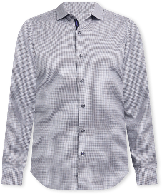 Men's Regular-Fit Dobby Gingham Dress Shirt