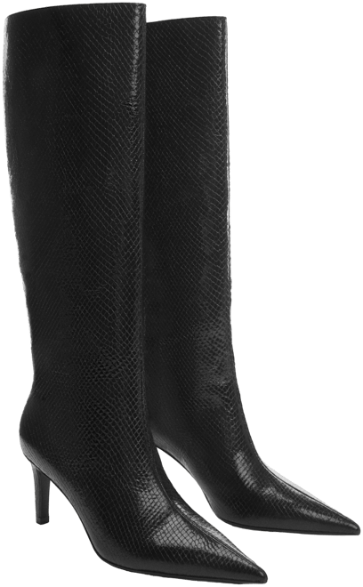 Mango snakeskin clearance knee high boots