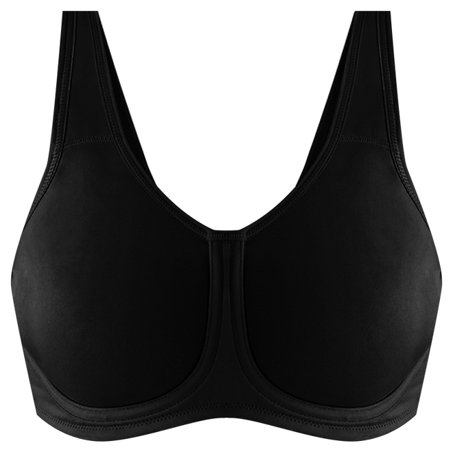 Wacoal Sport Non-Padded Wired Full Coverage Full Support High Intensity  Sports Bra - Black (36C)