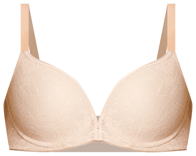 Wacoal Womens Lace Finesse Contour Bra Naturally Nude 38B - ShopStyle