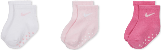 Nike Core Swoosh Conjunto de calcetines adherentes para bebé (6-12 meses) (6 pares)