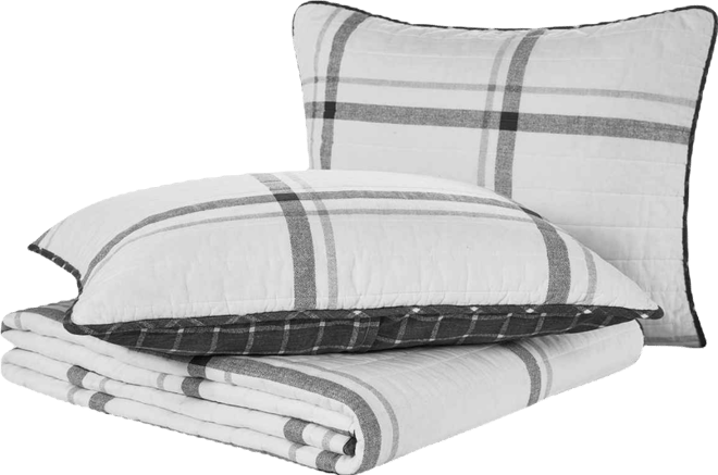 Fleetville Cotton Reversible 3 Piece Quilt Set, Full/Queen