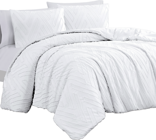 Chevron Clipped Jacquard 3-Pc. Comforter Set, King
