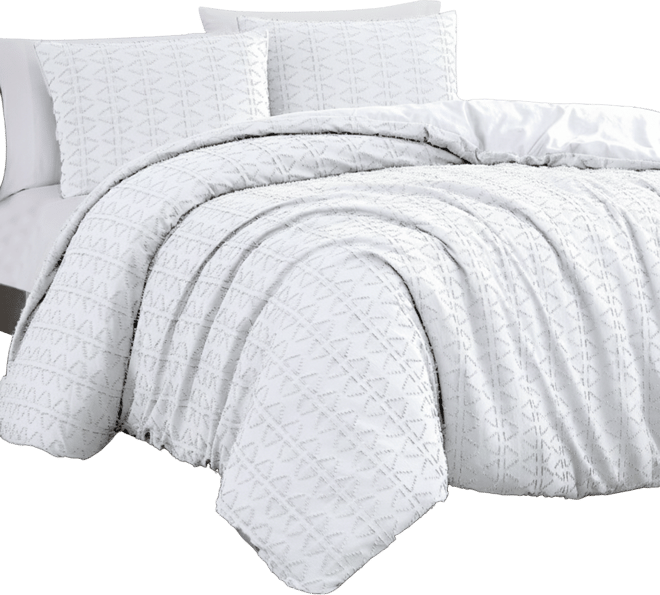 Dhara 3 Piece Textured Duvet Cover Set, King/California King