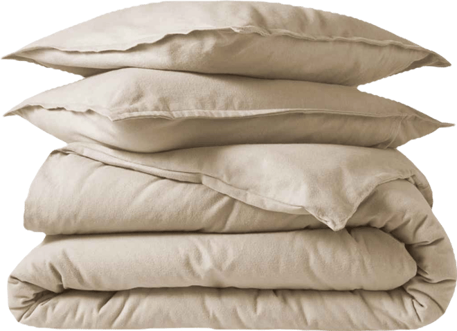 Cotton Flannel King/California King Duvet Cover Set