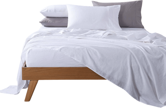 Belgian Flax Linen Cotton Sheet Set, California King