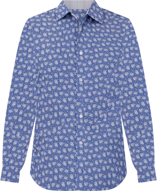 Men's Slim-Fit Floral-Print Shirt