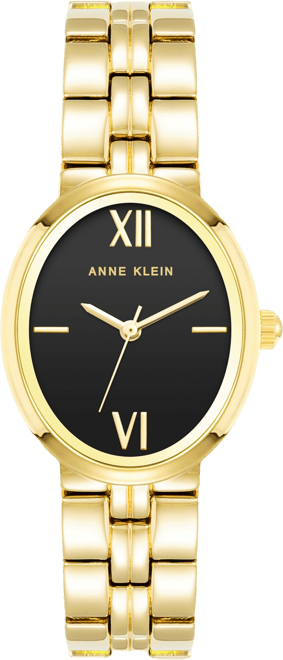 Women's Quartz Oval Gold-Tone Alloy Bracelet Watch, 26mm