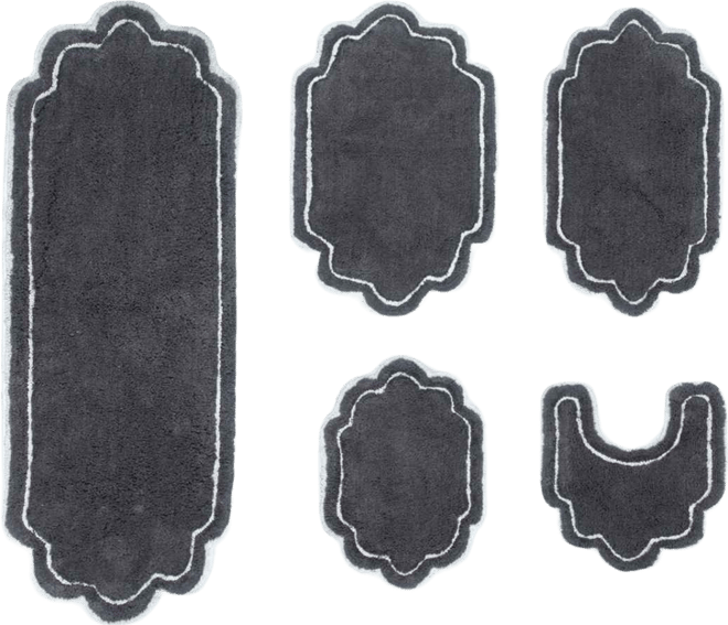 Allure Bathroom 5-Pc. Bath Rug Set
