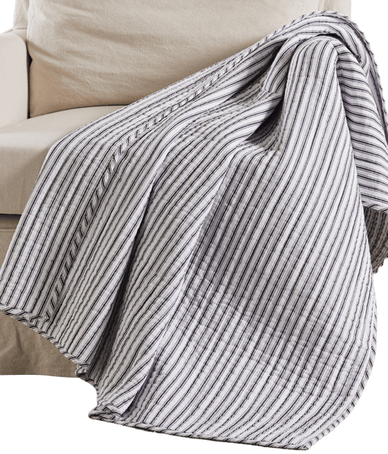 Tobago Stripe Reversible Quilted Throw, 50" x 60"